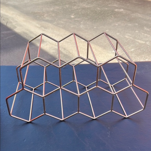 Geometric Metal Wine Rack - Picture 1 of 3